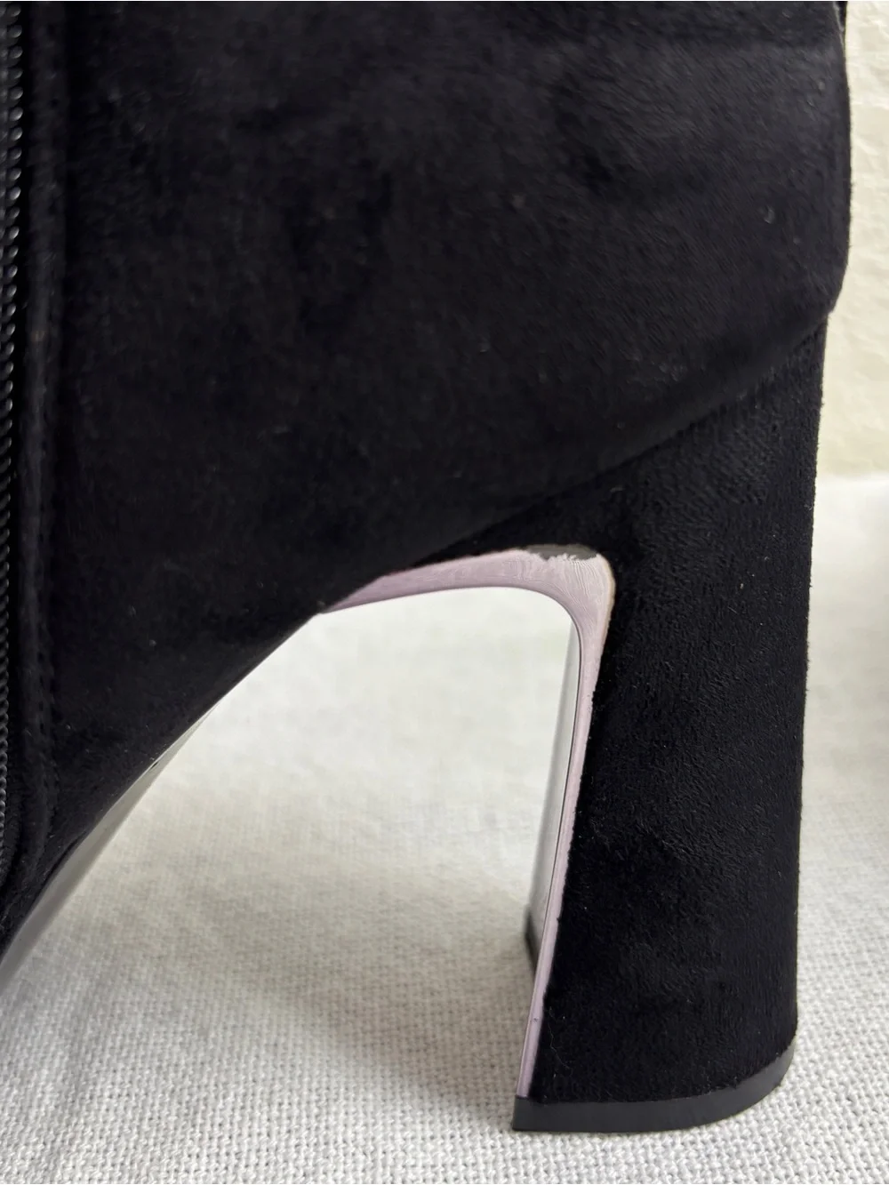 Impo Othella Black Suede Mid-Calf Boots Silver-toned Metallic Block Heel Size9.5